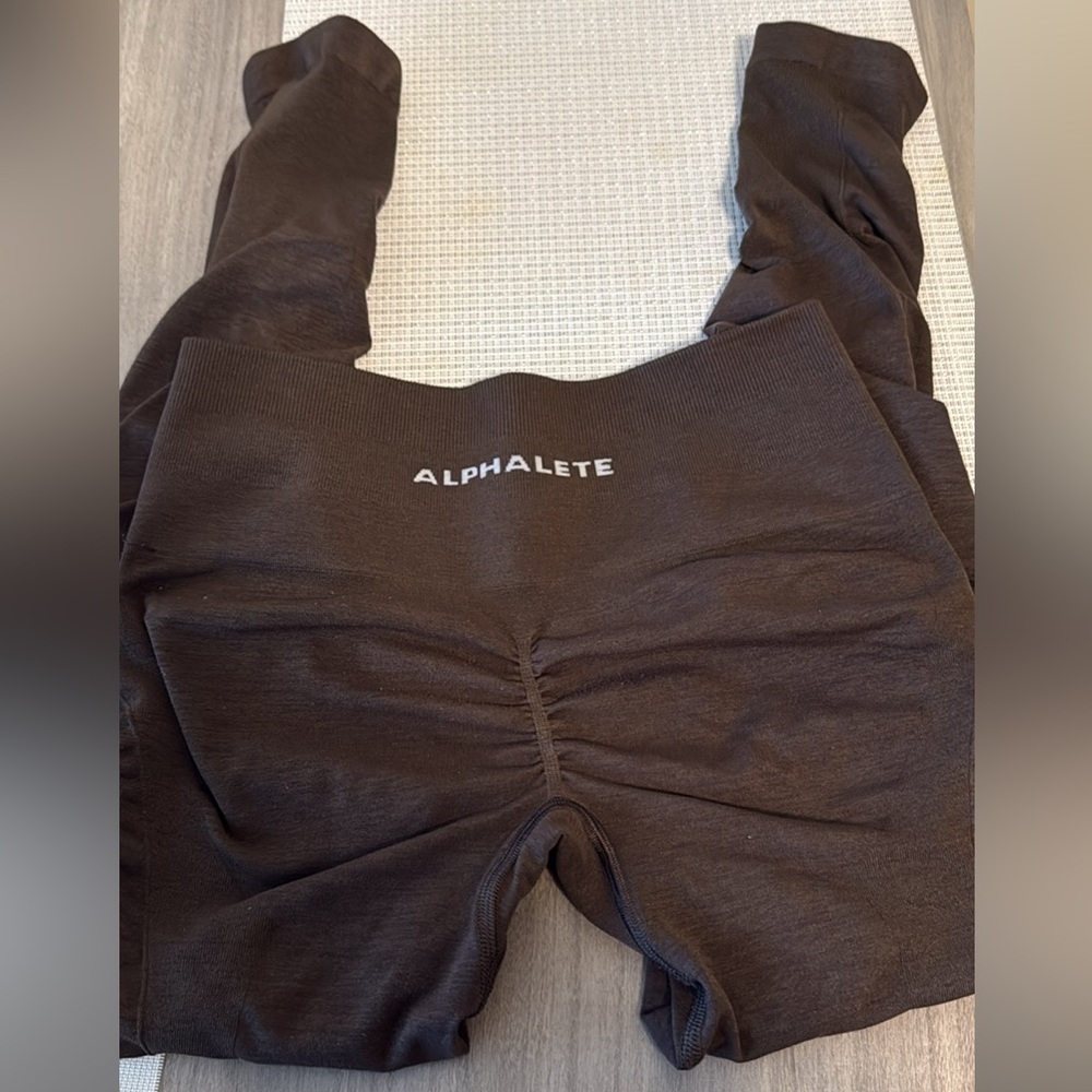 Alphalete Chocolate High-Waisted Leggings